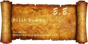 Bilik Bianka névjegykártya