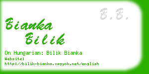 bianka bilik business card